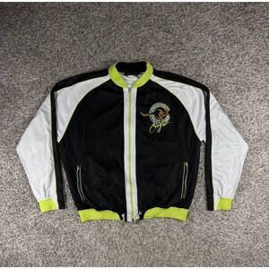 COOGI Australia Kangaroo Embroidered Track Jacket Men's XXL Y2K Black White